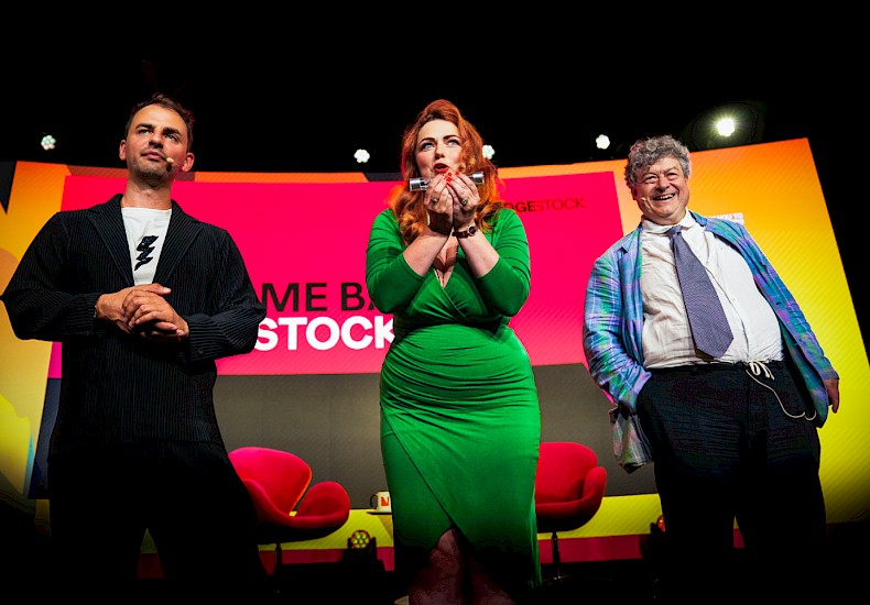 Photo of Tara, Rory, and Dan from Nudgestock